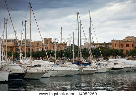 Yachts makaa Msida Creek
