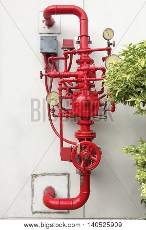 Industrial fire control system in factory site.