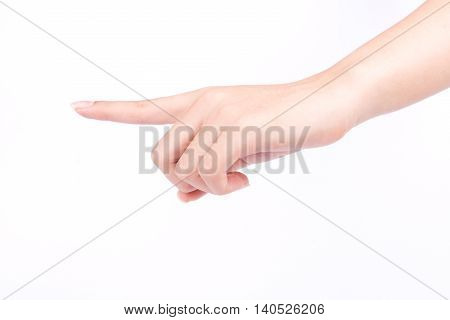 finger hand symbols isolated the concept touch screen digital idea on white background