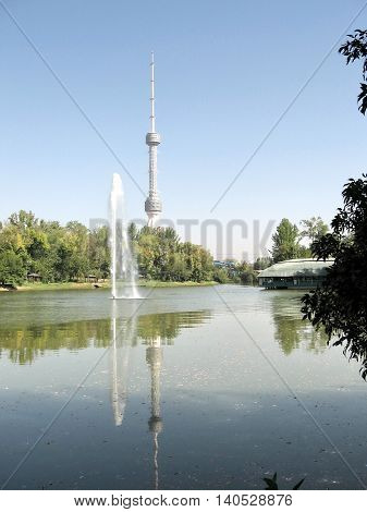 Tashkent Uzbekistan - September 18 2007:The new TV tower.