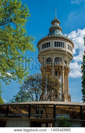 Water tower in Margaret Island Budapest Hungary
