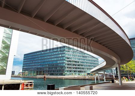 Copenhagen Denmark - July 20 2015: The modern architectures of the Island Brygge quarter