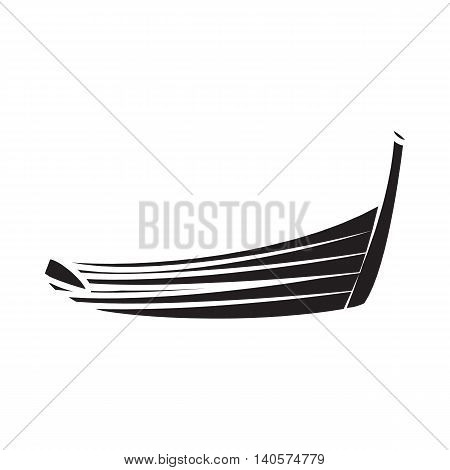 Thai boat icon in simple style on a white background