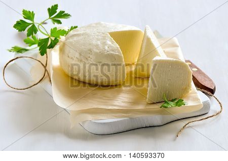 Soft chese on a traditional recipe farm fresh organic food