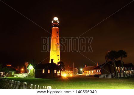 Historic Ponce Light at New Smyrna Beach, Florida