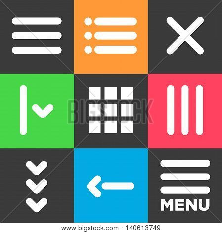 Flat Menu Icon Illustration