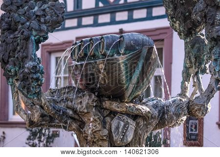 Fountain With Wine Vessel