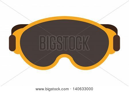 flat design ski mask icon vector illustration