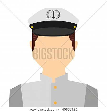 captain sailor man icon vector isolated graphic
