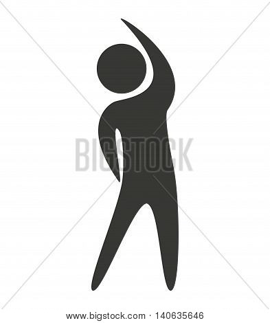 human figure silhoeutte lifestyle sport gym vector isolated graphic