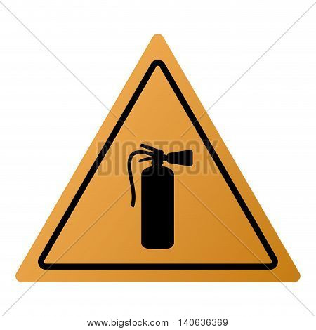 flat design fire extinguisher icon vector illustration sign