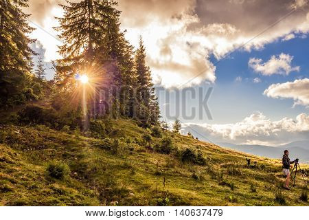 Picturesque Carpathian mountains landscape Chornogora ridge Ukraine Europe