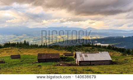 Picturesque Carpathian mountains landscape Chornogora ridge Ukraine Europe