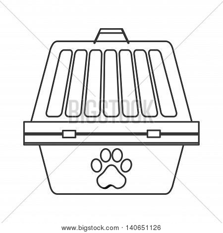 flat design pet first aid kit icon vector illustration