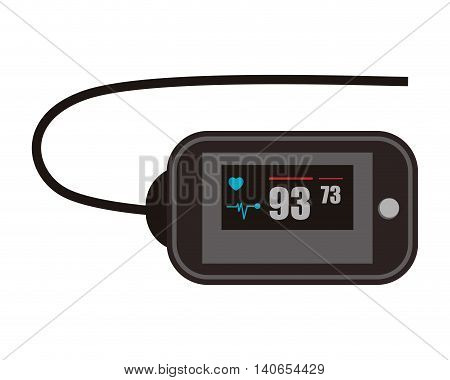 flat design heartrate wrist tracker icon vector illustration