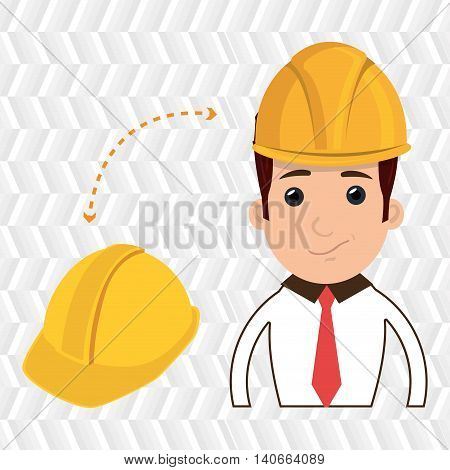 man construction tool work vector illustration graphic