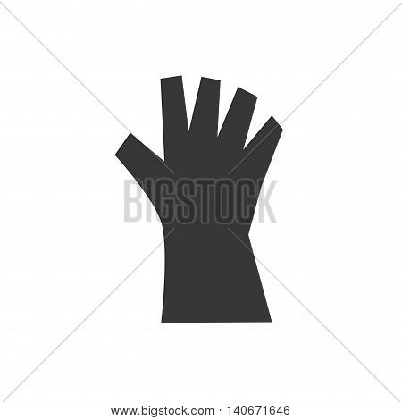 Repair and construction concept represented by glove icon. Isolated and flat illustration