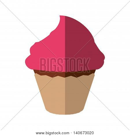 Bakery concept represented by muffing cupcake icon. Isolated and flat illustration