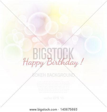 Soft festive background birthday.Magical background with bokeh