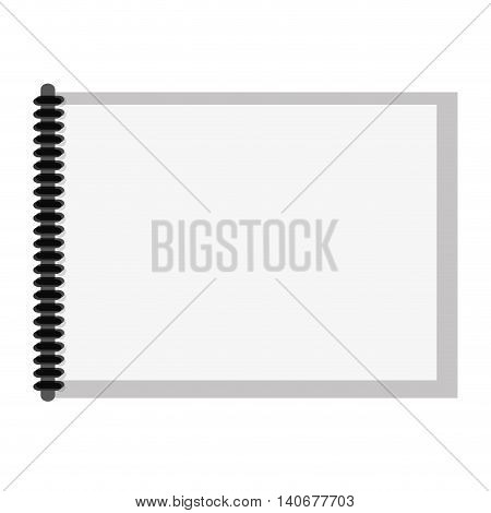 flat design wired notebook icon vector illustration