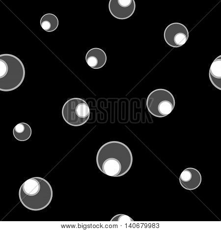 Polka dot chaotic seamless pattern. Fashion graphic background design. Modern stylish abstract texture. Monochrome template for prints textiles wrapping wallpaper website Stock VECTOR illustration
