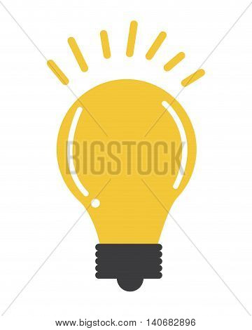 flat design regular lightbulb icon vector illustration