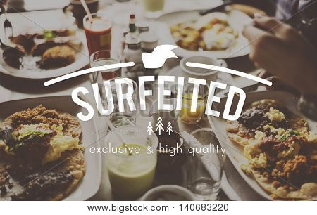 Surfeited Throwing Trash Waste Food Leftovers Concept