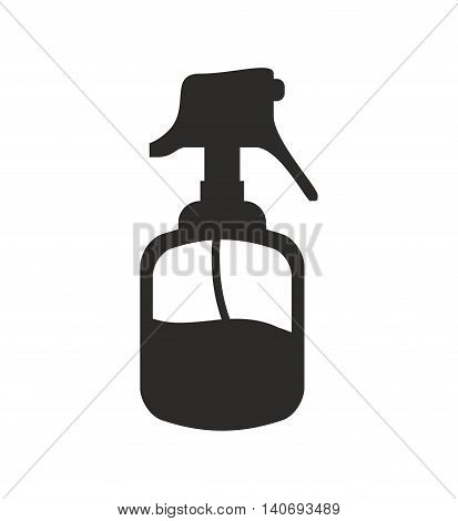 Hair salon and barber shop concept represented by bottle splash bicon. Isolated and flat illustration