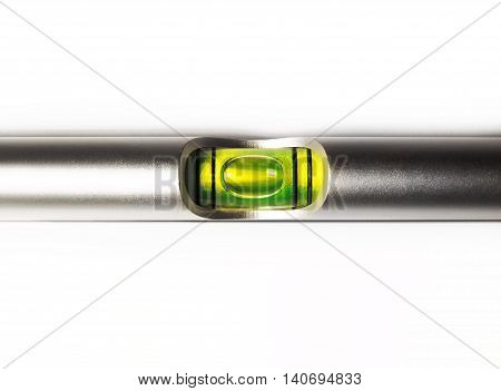 Liquid level, spirit level or water level, isolated on white background.