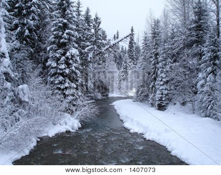 Winter wonderland in Canada peacful 