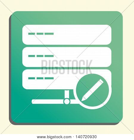 Server Edit Icon In Vector Format. Premium Quality Server Edit Symbol. Web Graphic Server Edit Sign