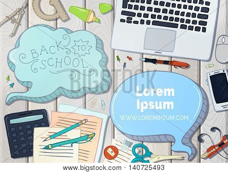 Vector Education Workplace Backgound.
