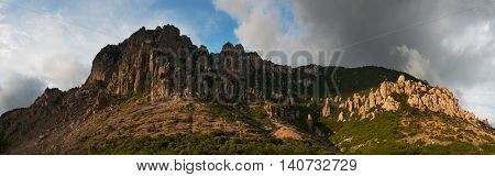 Panoramic Landscape With A Demerdzhi Mountain