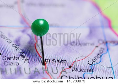 El Sauz pinned on a map of Mexico