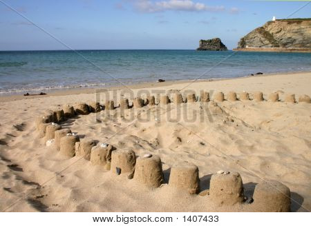 ปราสาททราย Portreath คอร์นวอลล์