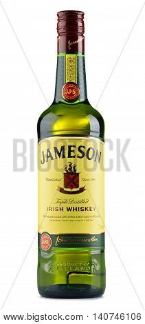 POZNAN POLAND - JULY 28 2016: Jameson is the best selling Irish whiskey in the world with annual sales of 4.7 million cases in 2014