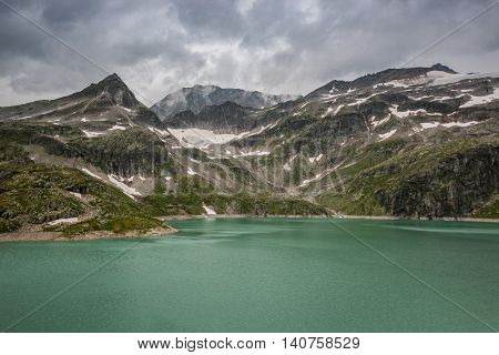View from Weissee lake in Hohe tauern in Austria Europe