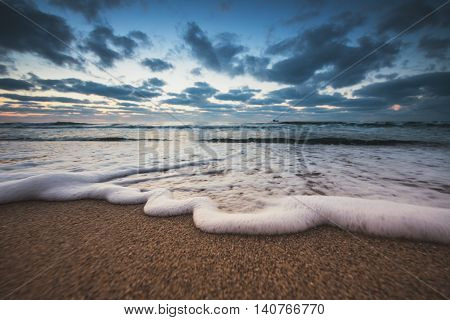 Sea Wave Close Up, Low Angle View