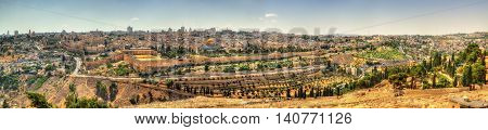 View of the Temple Mount in Jerusalem - Israel