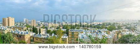 The residential district of Haifa located at the foot of Carmel Mount Israel.