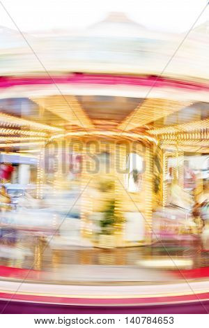 Closeu p view at the vintage carousel