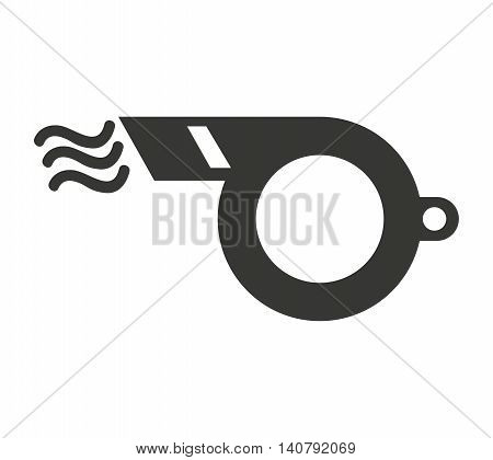 wistle referee silhpuette vector illustration icon design