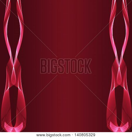 Abstract red vector background with glowing stripes
