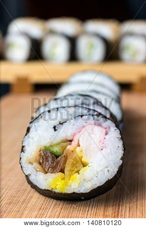 Close Up Of Sushi, Japanese Seafood