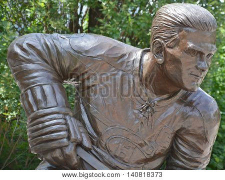 MONTREAL CANADA JULY 30 2016: The statue of Maurice 