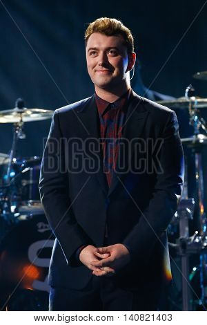 NEW  YORK-NOV 13: Singer Sam Smith performs on stage during VH1's 2nd Annual 'You Oughta Know Live In Concert' 2014 at Hammerstein Ballroom on November 13, 2014 in New York City.