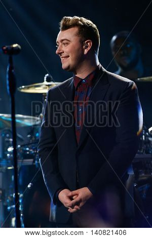 NEW  YORK-NOV 13: Singer Sam Smith performs on stage during VH1's 2nd Annual 'You Oughta Know Live In Concert' 2014 at Hammerstein Ballroom on November 13, 2014 in New York City.