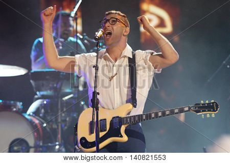 NEW  YORK-NOV 13: Jack Antonoff of Bleachers performs on stage at VH1's 2nd Annual 'You Oughta Know Live In Concert' 2014 at Hammerstein Ballroom on November 13, 2014 in New York City.