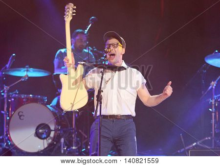 NEW  YORK-NOV 13: Jack Antonoff of Bleachers performs on stage at VH1's 2nd Annual 'You Oughta Know Live In Concert' 2014 at Hammerstein Ballroom on November 13, 2014 in New York City.