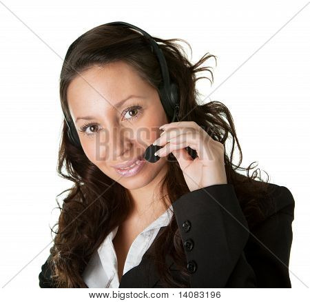 Operador de centro de llamada de juguetones